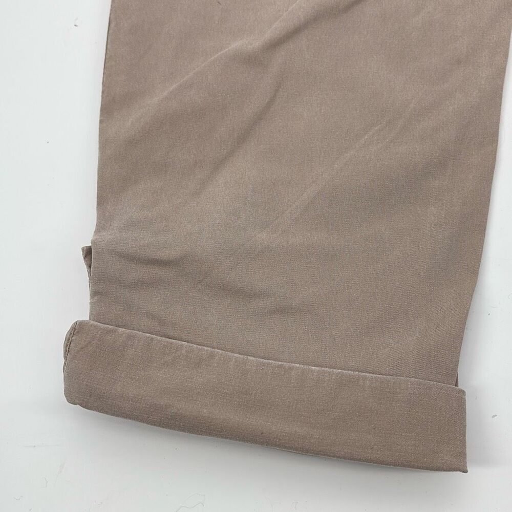 Eileen Fisher Roll-Cuff Cotton Lyocell Blend Cropped Capri Pants Beige Size PP - Picture 10 of 12